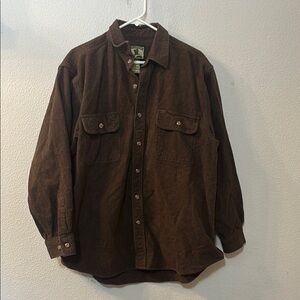 Field & Stream Brown Thick Button Down Shirt Jacket